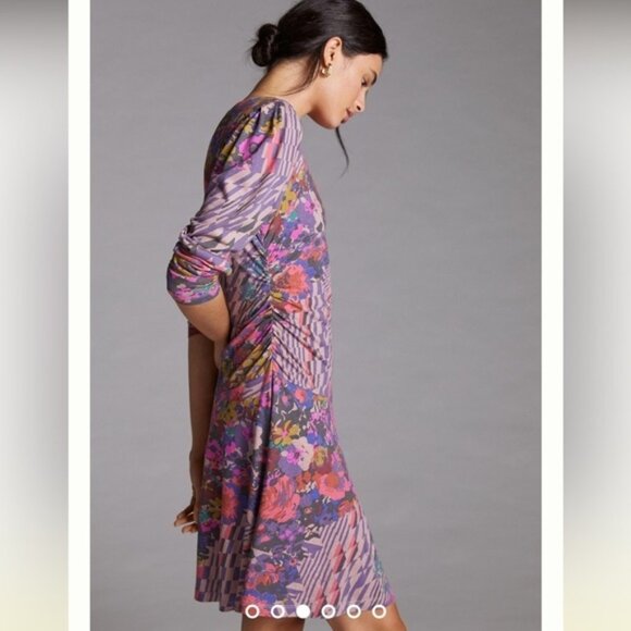 Daily Practice by Anthropologie Ruched Mini Dress size M - Picture 2 of 7